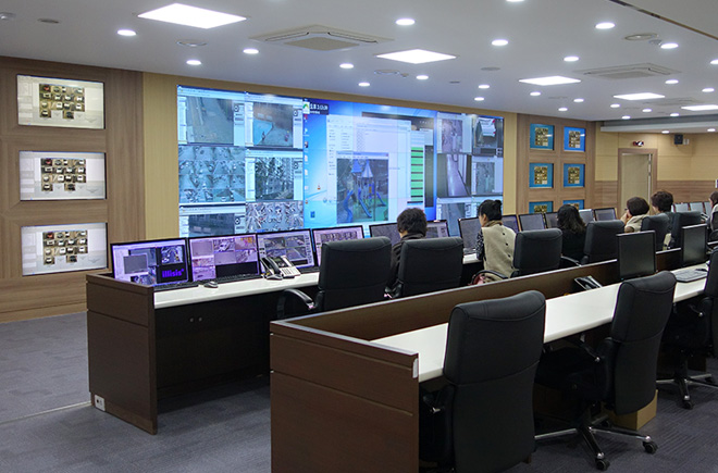 CCTV 통합관제센터 전경 사진